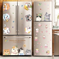 可愛卡通動物冰箱貼紙全貼雙開門冰柜裝飾創意3d立體貼畫翻新防水