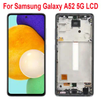 6.5”AMOLED For Samsung Galaxy A52 5G LCD Display Touch Screen Digitizer Assembly Replacement For Samsung Galaxy A526 With Frame