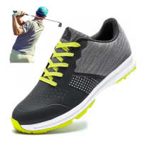 Large Size 47 48 Men's Golf Shoes Professional Anti Slip Golf Sports Shoes Fashion Breathable Sneakers Men's Dingless Golf Shoes