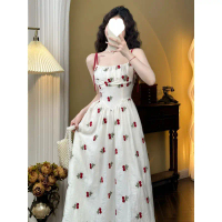 Skirt Suspender, Diari GERHANA, Bersaiz Besar Sedikit, Fesyen Perancis, Untuk Perempuan, Sesuai untu
