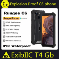 Explosion proof C6 phone Rugged Smartphone 5.93" HD 4G+64G 6300 mAh Android 12 Mobile Phone 20M Quad Core Cell phone