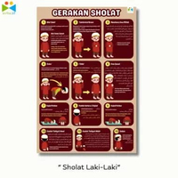Poster Edukasi Anak / Poster Edukasi Belajar Anak / Poster Edukasi Pendidikan Belajar Anak Sholat La