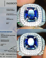 CINCIN BATU NATURAL BLUE SAPPHIRE CORONDUM 2.88 CTS NTE SKY LAB
