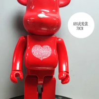 Bearbrick building BE@RBRICK BB ABS gear electroplating colorful love ornaments interstellar oasis 1000% 70cm