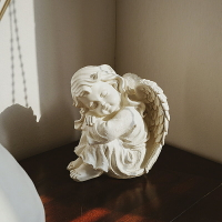 法式小天使歐式復古雕塑北歐客廳臥室擺件花園裝飾品胖丘比特雕像