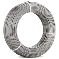 20/50/100meter 304 Stainless Steel Wire Rope Soft Fishing Lifting Cable Clothesline Diameter 0.6/1.5/1.8/2/3/4/5mm Rustproof