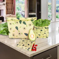 1Pc Beeswax Wrap Fresh Keeping Cloth Reusable Kitchen Fruit Food Vegetable Safety Eco-Friendly Storage Bags