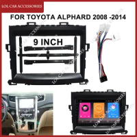 9 Inch For Toyota Alphard 2008 -2014 Android Player MP5 GPS Stereo Navigation 2 Din Car Radio Fascia Panel Dashboard Frame