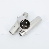 1pcs metal 3Pin XLR male To 5 Pin female video cable adapter Converter  For DMX Metal Cased Converte