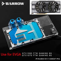 BARROW Full Cover Graphics Card Block use for EVGA GTX1080/1070 FTW GAMING 8G GPU Radiator Block LRC RGB BS-EV1080F-PA