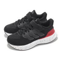 【adidas 愛迪達】慢跑鞋 Ultrarun 5 EL C 中童 黑 紅 小朋友 魔鬼氈 透氣 運動鞋 愛迪達(JR5375)