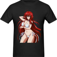 High School DxD Shirt Men's Personalised Crew Neck Short Sleeve T Shirt Cool Casual Tops Deep Heather