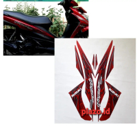stiker striping lis body motor suzuki hayate 125 2012 merah