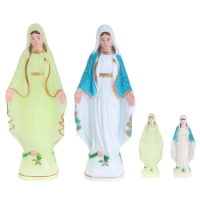 1pc Catholic Mary Statue Madonna Handmade Virgin Jesus Home Decor Gift Desktop Decoration