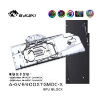 Bykski GPU Block for Gigabyte Radeon RX6900XT / 6950XT Gaming OC Video Card / Full Cover Copper Radiator Block A-GV6900XTGMOC-X