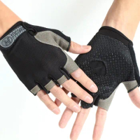 Short Finger Gloves for Men Ideal for Cycling, Weightlifting, and Other Sports, Anti-slip and Durable Design
