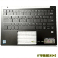 YUEBEISHENG New for Lenovo Yoga S730 YOGA S730-13IWL plamrest US keyboard upper cover FP hole,Dark gray