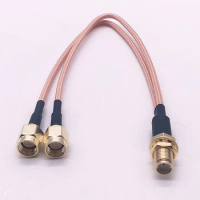 4G LTE Antenna Adapter Splitter Cable SMA Female to Dual SMA Male Y Type 15cm 6 inch Compatible with HUAWEI ZTE Wireless Router