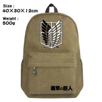 Attack on Titan 2color Canvas Backpacks Rucksacks Cartoon School Backpack Casual student Bags travel Knapsack Unisex Gifts New