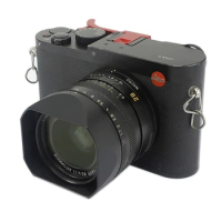 Square Lens Hood Aluminum Metal adapter ring For Leica Q2 Q Q-P QP Q3 Typ116 Camera lens Sun Hood Black accessories
