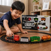 Mainan Kereta Api Premium Klasik New Choochoo Super 5 PCS Set Rel Lingkar Lokomotif Uap Mainan Anak 