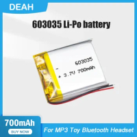 1-2PCS 603035 700mAh 3.7V Rechargeable Lithium Polymer Battery For MP3 MP4 GPS Toy Bluetooth Speaker Smart Watch Power Bank