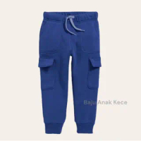 Celana Jogger Cargo Anak Fleece untuk Usia 0-10 Tahun - Fashion Cewek Katun Unisex