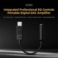 KZ AM02 DAC With 4 EQ Preset Portable Decoding Amplifier DAC Type C to 3.5mm Adapter