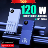For Xiaomi 120W 50000mAh High Capacity Power Bank Fast Charging Powerbank Portable Battery Charger For iPhone Samsung NEW
