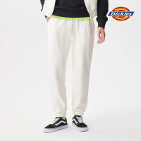 【Dickies】男款米白色純棉水洗效果同色系Logo標誌縮口褲｜DK011591C48