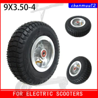 9x3.50-4 Wheel PneumaticTire with Alloy Rim for Electric Tricycle Scooter 9 Inch Accessories