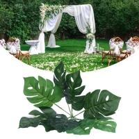 Artificial Monstera DIY Fake Monstera Leaf Artificial Plant For Garden Outdoor Wall Decoration