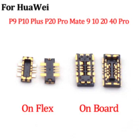 2PCS Inner Battery FPC Connector On Motherboard For HuaWei P9 P10 Plus P20 Pro Mate 9 10 20 40 Pro Clip Contact On Flex