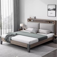 Wooden Bedroom Bed King Size Frame Double Luxury Headboards Bed Modern Platform Full Sex Sleeping Princess Cama Home Furniture
