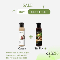 (Buy 1 Caesar get 1 FREE Stir Fry) Cafe 26 Caesar Salad Dressing & Stir Fry Sauce