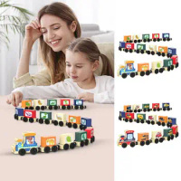 Magnetic Train Set Magnetic Dinosaur Transportation Train Set Wooden Train Toys Montessori Educational Game For Kids Boys Girls