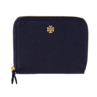 【TORY BURCH】素面皮革短夾