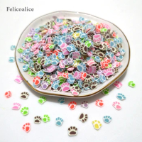 20g/Bag Addition Slime Paw Print Charms Slime for Charms DIY Nail Mobile Beauty Powder in Slime Supplies Sprinkles