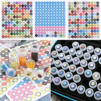 Diamond Painting Color Number Stickers Labels Mark Diamond Painting Storage Box Mosaic Beads Organizer Bottle Tool