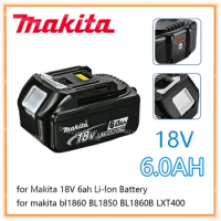 Makita Original 18V 6000mAh Lithium ion Rechargeable Battery 18v drill Replacement Batteries BL1860 BL1830 BL1850 BL1860B
