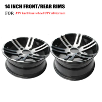 14 inch Front/rear rims aluminum alloy wheels suitable for ATV kart four-wheel UTV all-terrain vehicle 14-inch tires parts