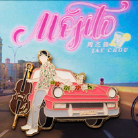 周杰倫周邊MOJITOae86金屬徽章專輯同款演唱會擺件飾品應援胸針牌