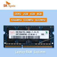 SK Hynix ddr3 2GB 4GB 8GB 1066MHz 1333MHz 1600MHz RAM Sodimm Laptop Memory pc3- 8500S 10600S 12800S