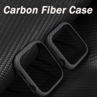 Case for Apple Watch 7 8 45mm 41mm 44mm 40mm 38mm Carbon Fiber Screen Protector Cover Edge Bumper iWatch 4 5 SE 6 Accessories