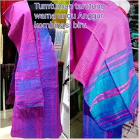TUMTUMAN TARUTUNG KAIN SONGKET SET SELENDANG BENANG KRISTAL SONGKET TARUTUNG ungu biru singer