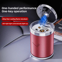 Car Portable With LED Light Vacuum Anti-Smell Odorless Ashtray for BYD Atto3 Han EV 600 Yuan Dolphin E2 Song PRO Max Tang DM Qin