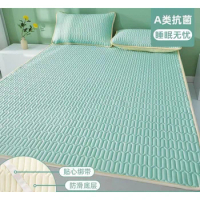 latex mattress Summer New Solid Color Minimalist BedcoverLuxury Foldable Latex Mattress Bedroom Ice Silk Single Double Bed Cover