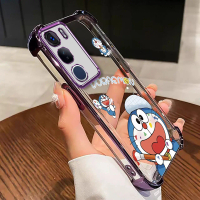 เคสโทรศัพท์, เคสสำหรับ Vivo V40 Lite 5G และ V2417, นุ่มและน่ารัก, กันกระแทก, โปร่งใส, ชุบด้วยไฟฟ้า, 