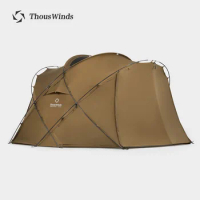 Thous Winds CNC 4-8 Person Family Camping Tent Outdoor Emotional Camp Tent 20D Ripstop Nylon Both Side Silicon Lightweight Tents