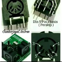 Din 5 Pin chasis (Female) Use for:MIDI Taiwan